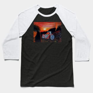 Hawaiian volcano motorcycle Baseball T-Shirt